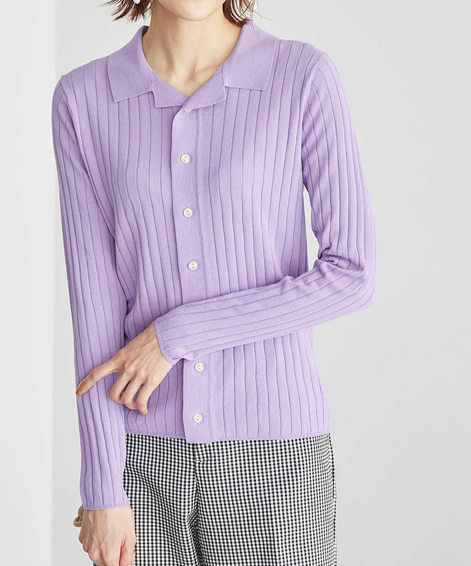 Rope&rsquo;Picnic「ポロニットカーディガン」|カーディガン|