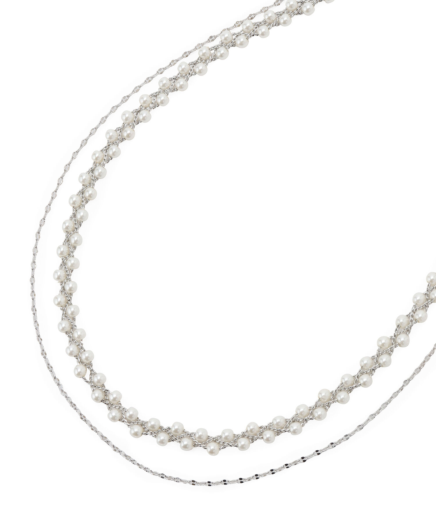 ROPE PICNIC PASSAGE「スリムパールウィーブネショートックレス」|ネックレス|