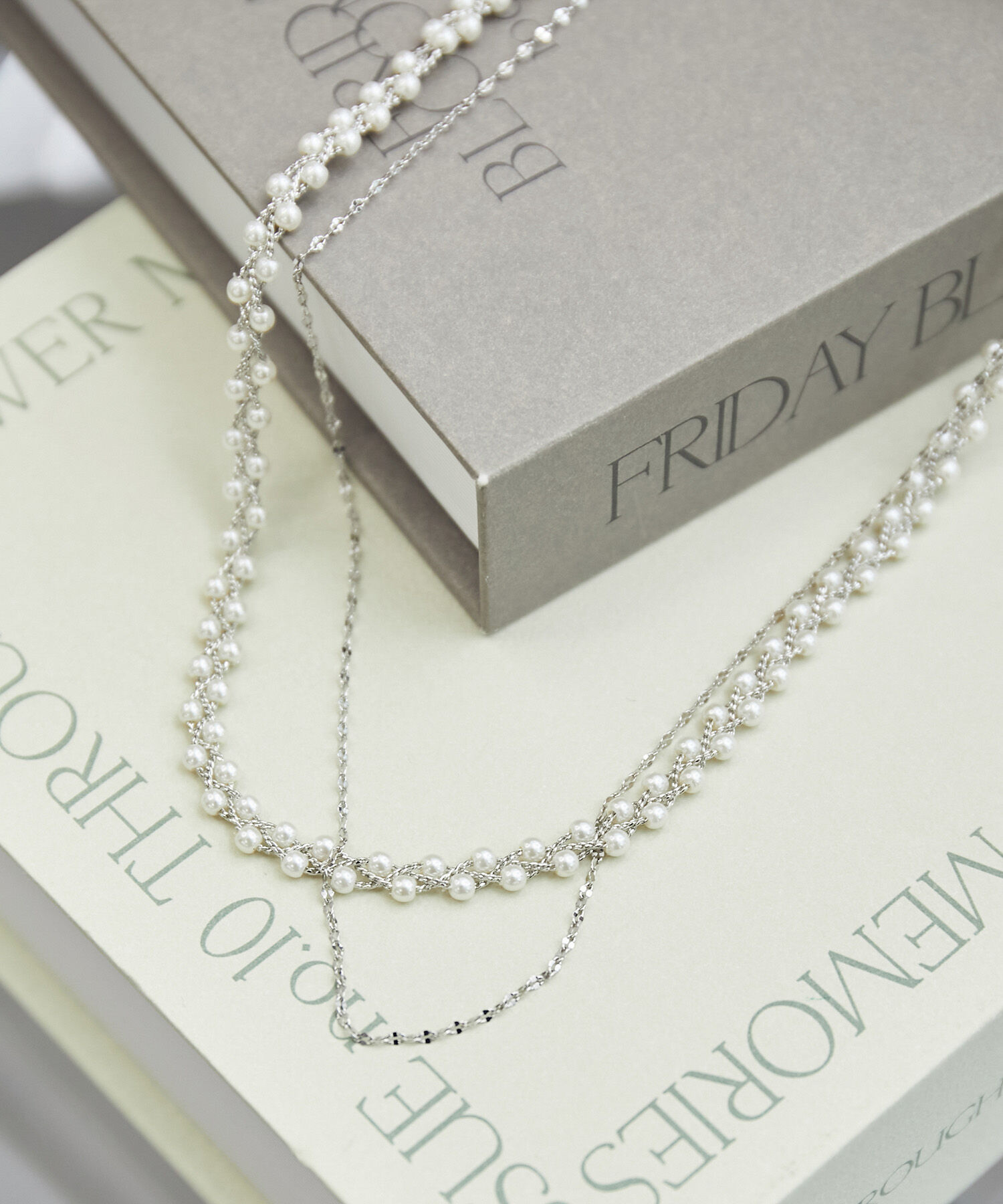 ROPE PICNIC PASSAGE「スリムパールウィーブネショートックレス」|ネックレス|シルバー(93)