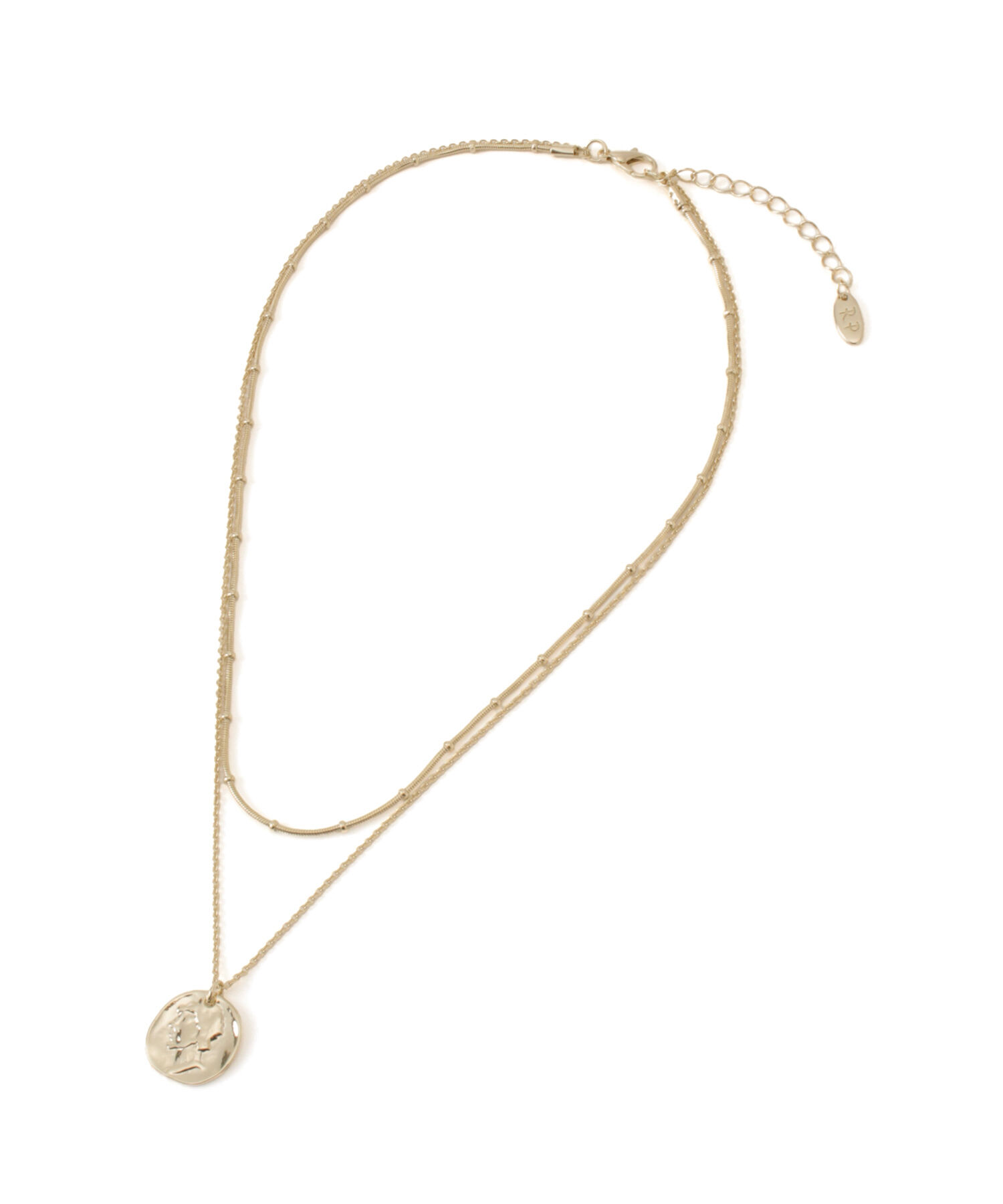 ROPE PICNIC PASSAGE「コイントップデザインチェーン2連ショートネックレス」|ネックレス|