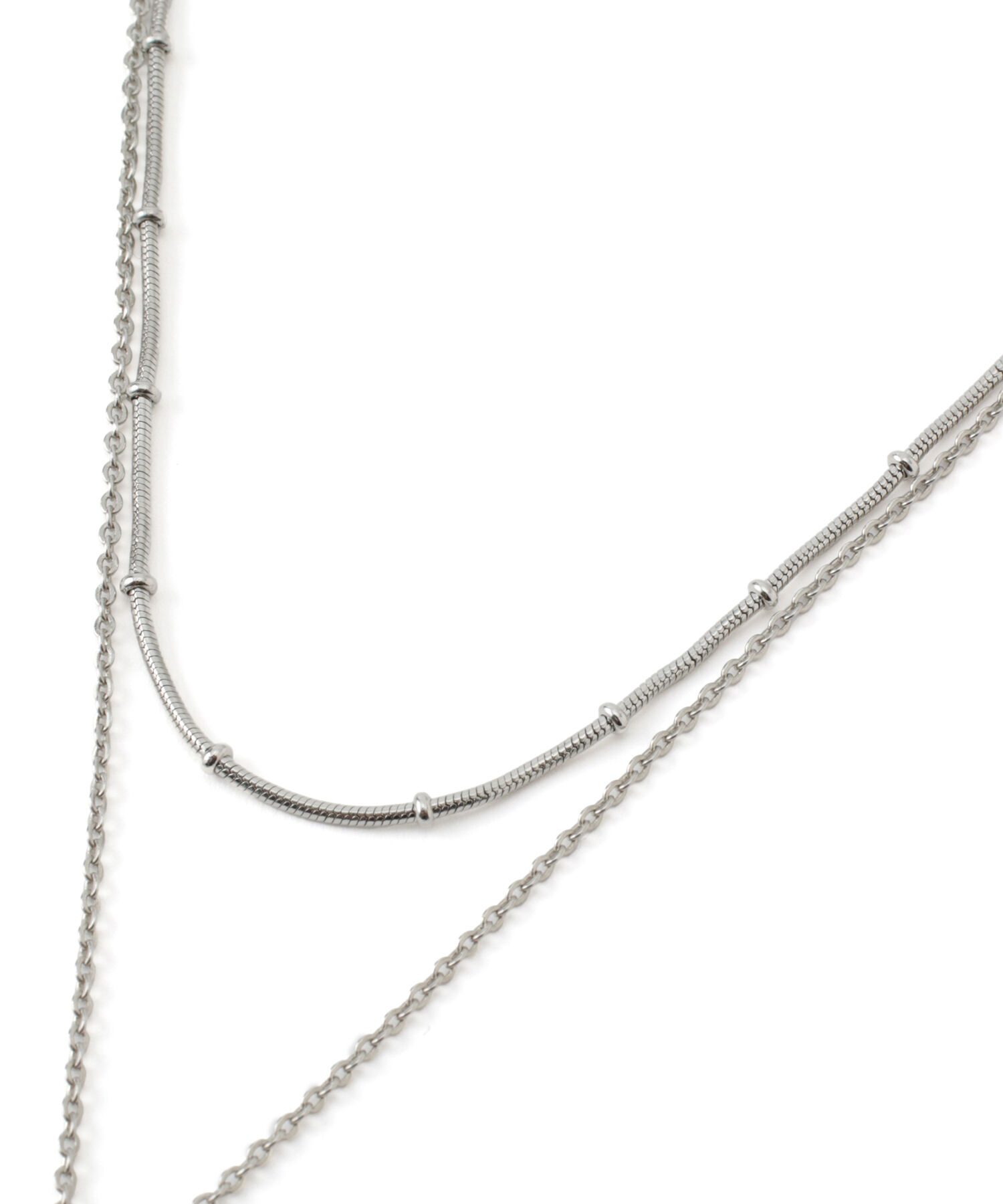 ROPE PICNIC PASSAGE「コイントップデザインチェーン2連ショートネックレス」|ネックレス|