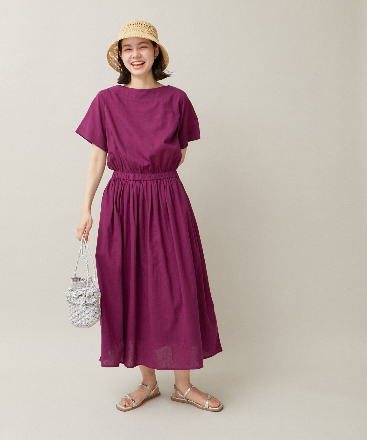 ROPE' PICNIC R「【WEB限定カラー:スミクロ】INDIAウエストマークワンピース」|ワンピース|