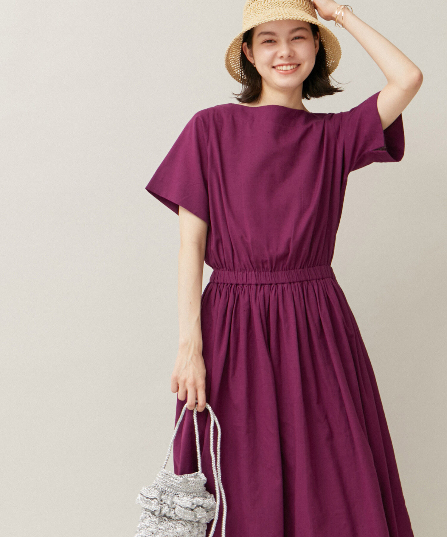 ROPE' PICNIC R「【WEB限定カラー:スミクロ】INDIAウエストマークワンピース」|ワンピース|