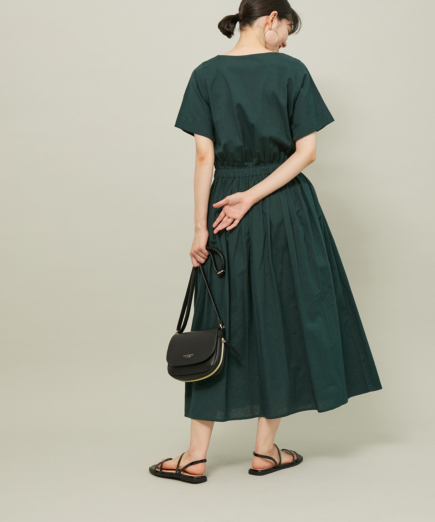 ROPE' PICNIC R「【WEB限定カラー:スミクロ】INDIAウエストマークワンピース」|ワンピース|