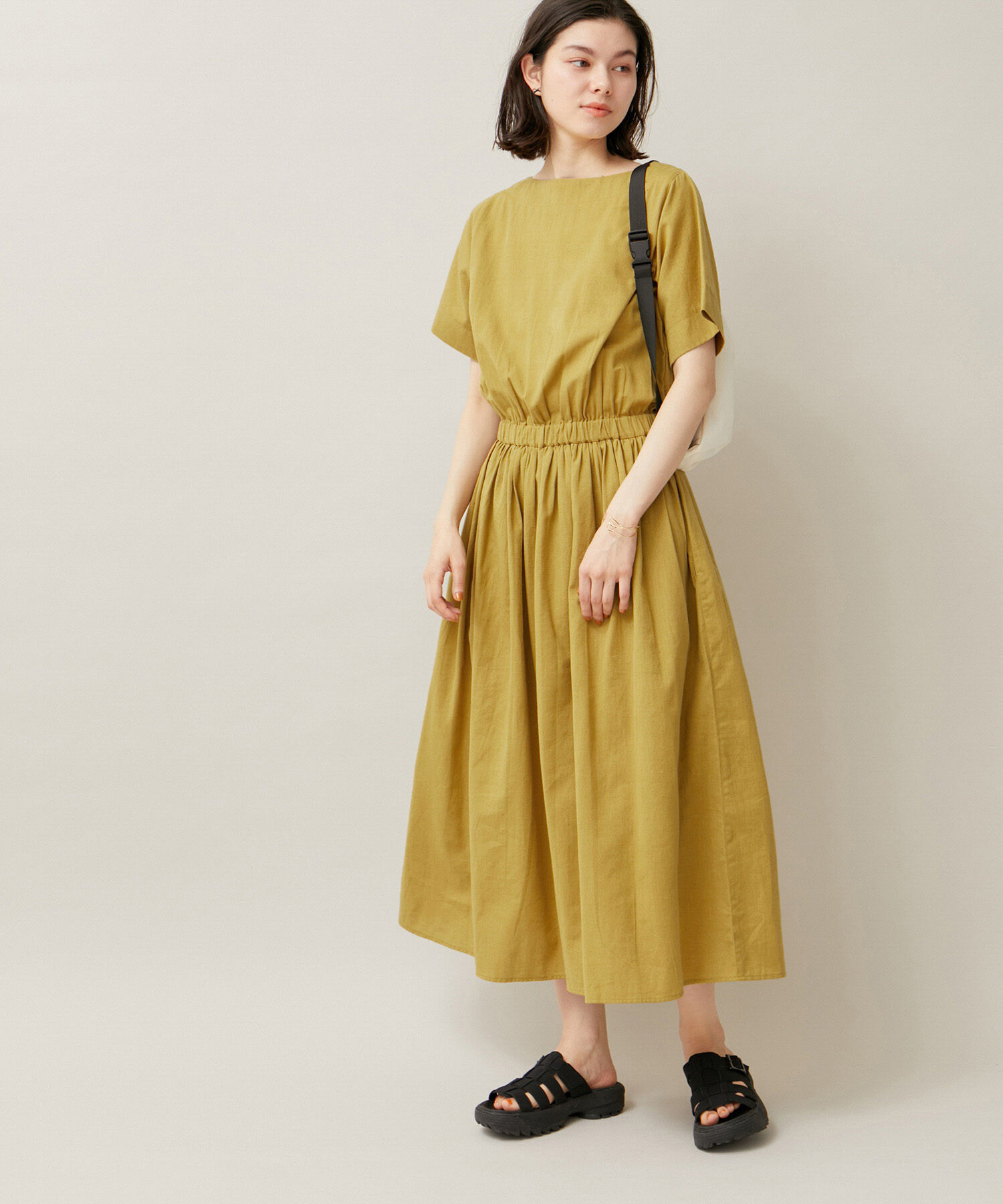 ROPE' PICNIC R「【WEB限定カラー:スミクロ】INDIAウエストマークワンピース」|ワンピース|