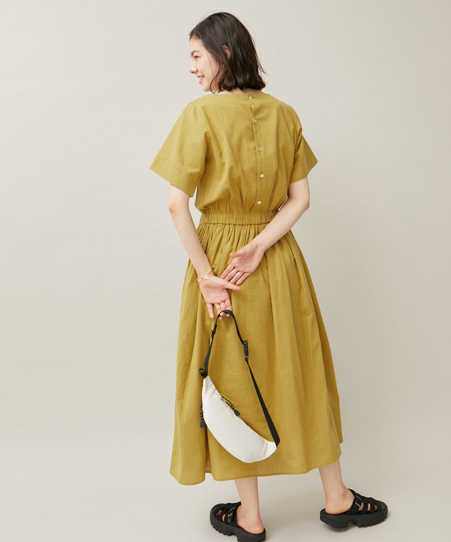 ROPE' PICNIC R「【WEB限定カラー:スミクロ】INDIAウエストマークワンピース」|ワンピース|