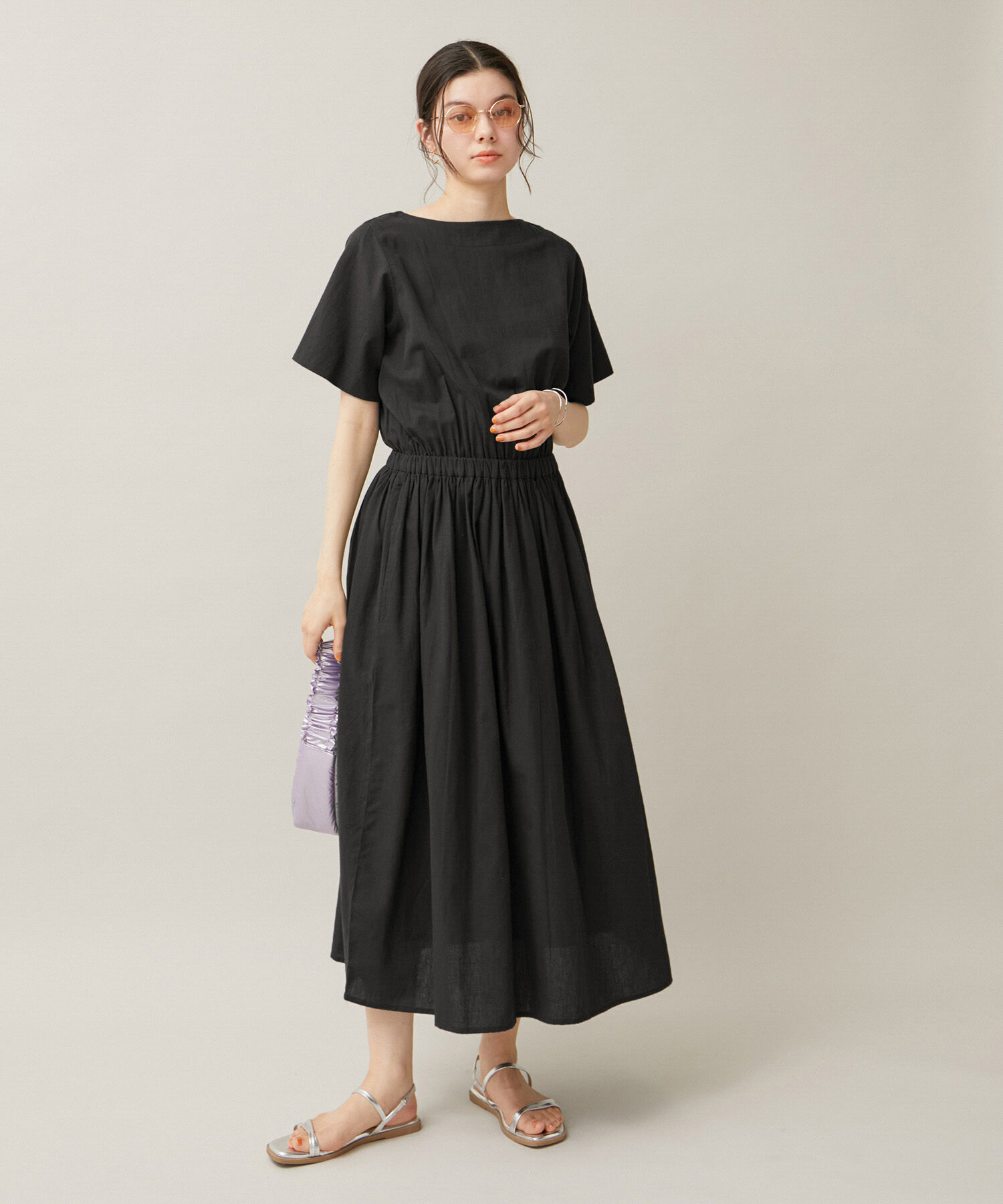 ROPE' PICNIC R「【WEB限定カラー:スミクロ】INDIAウエストマークワンピース」|ワンピース|