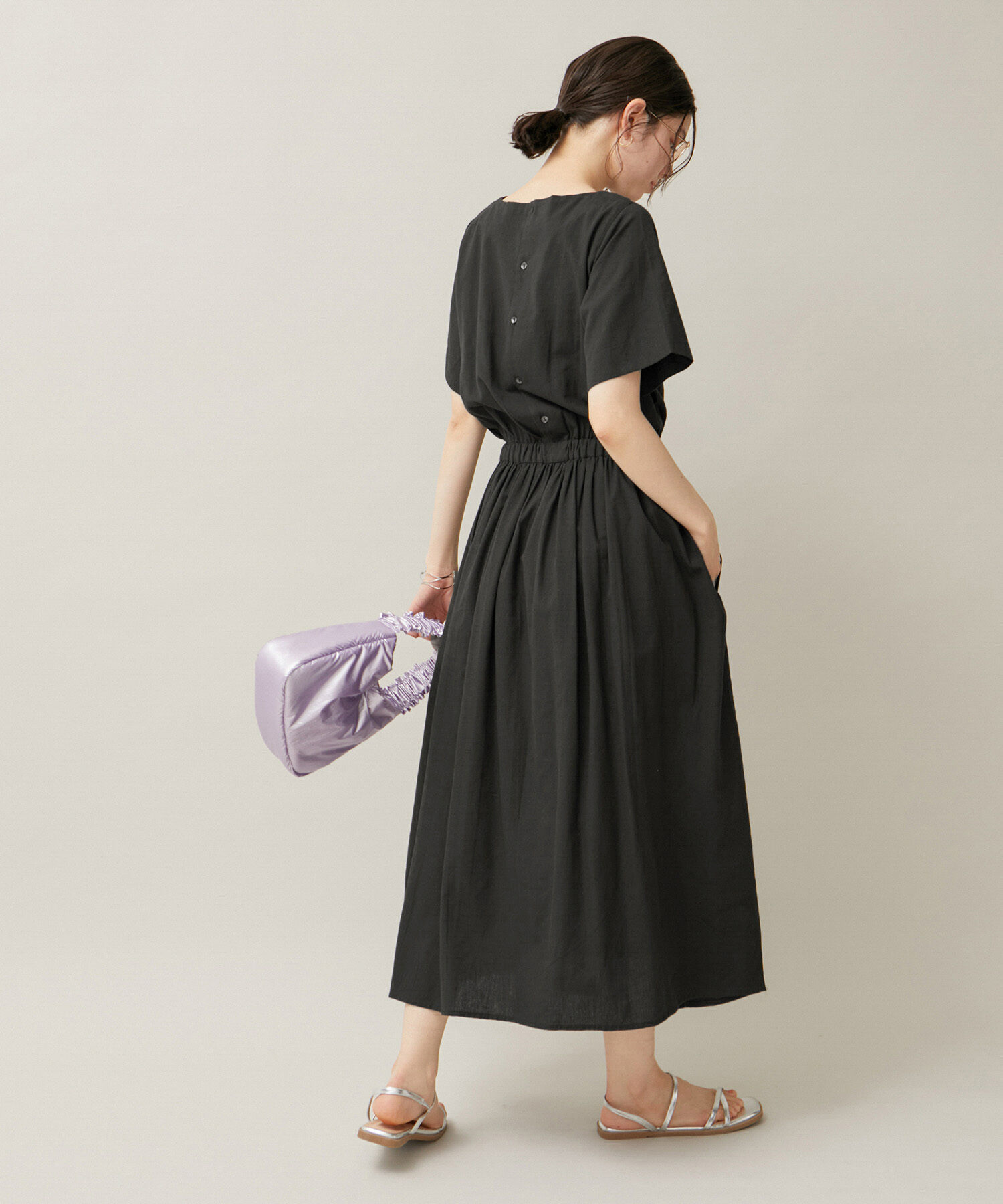 ROPE' PICNIC R「【WEB限定カラー:スミクロ】INDIAウエストマークワンピース」|ワンピース|