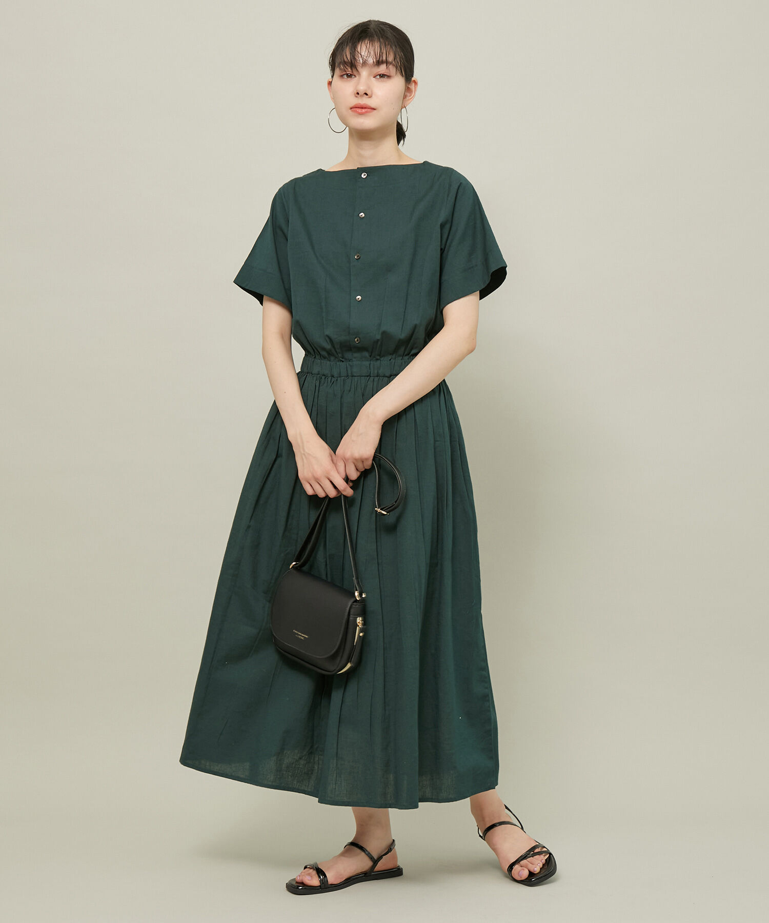 ROPE' PICNIC R「【WEB限定カラー:スミクロ】INDIAウエストマークワンピース」|ワンピース|