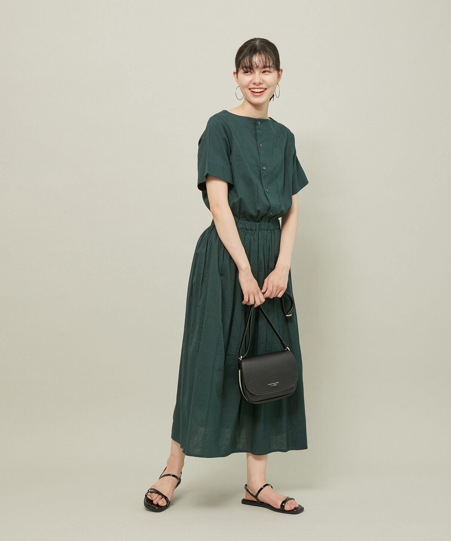 ROPE' PICNIC R「【WEB限定カラー:スミクロ】INDIAウエストマークワンピース」|ワンピース|