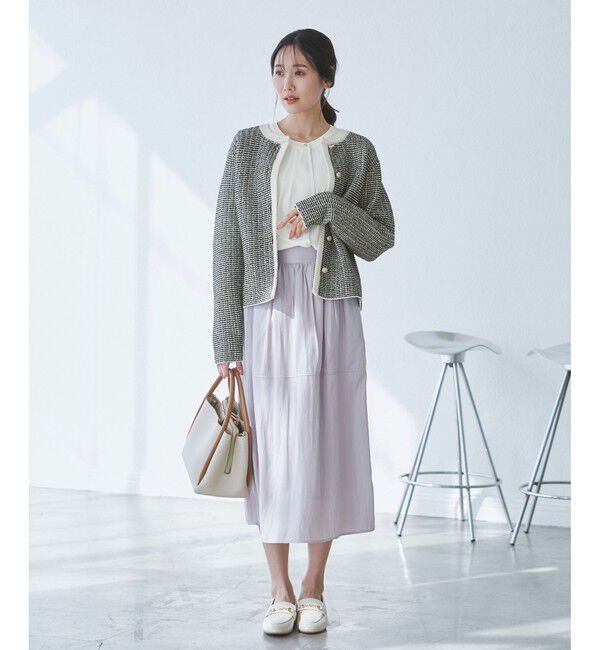 Rope&rsquo;Picnic「ゴールドボタンサマーツイードカーディジャケット」|カーディガン|