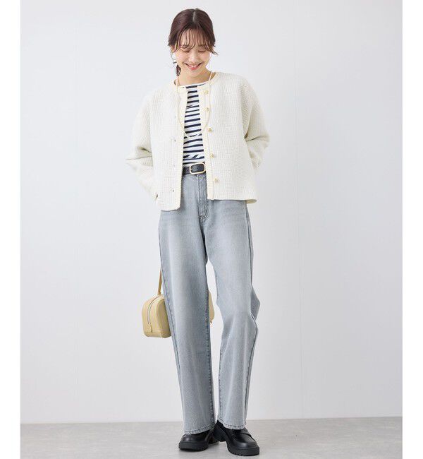 Rope&rsquo;Picnic「ゴールドボタンサマーツイードカーディジャケット」|カーディガン|