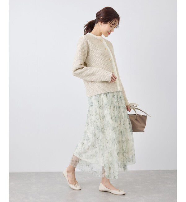 Rope&rsquo;Picnic「ゴールドボタンサマーツイードカーディジャケット」|カーディガン|