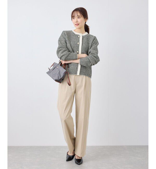 Rope&rsquo;Picnic「ゴールドボタンサマーツイードカーディジャケット」|カーディガン|