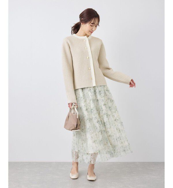 Rope&rsquo;Picnic「ゴールドボタンサマーツイードカーディジャケット」|カーディガン|