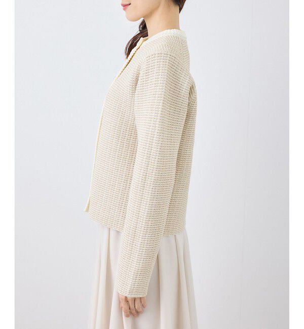 Rope&rsquo;Picnic「ゴールドボタンサマーツイードカーディジャケット」|カーディガン|