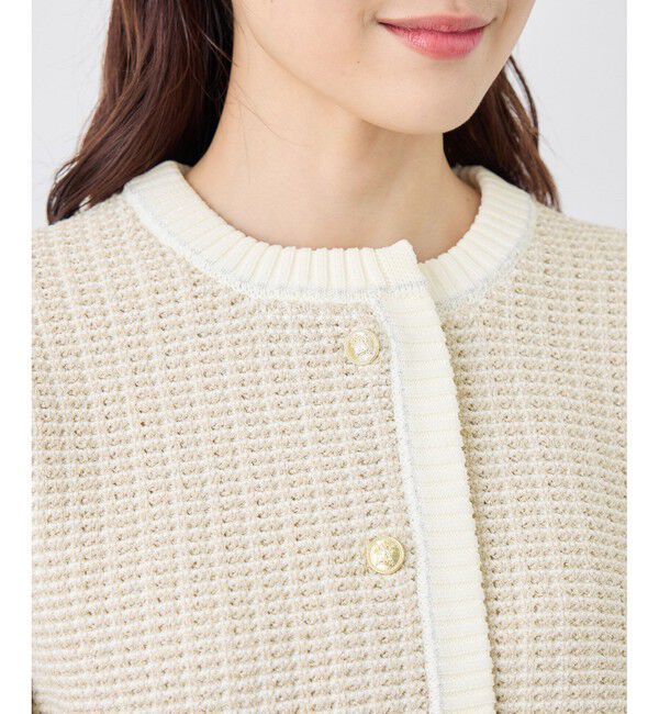 Rope&rsquo;Picnic「ゴールドボタンサマーツイードカーディジャケット」|カーディガン|