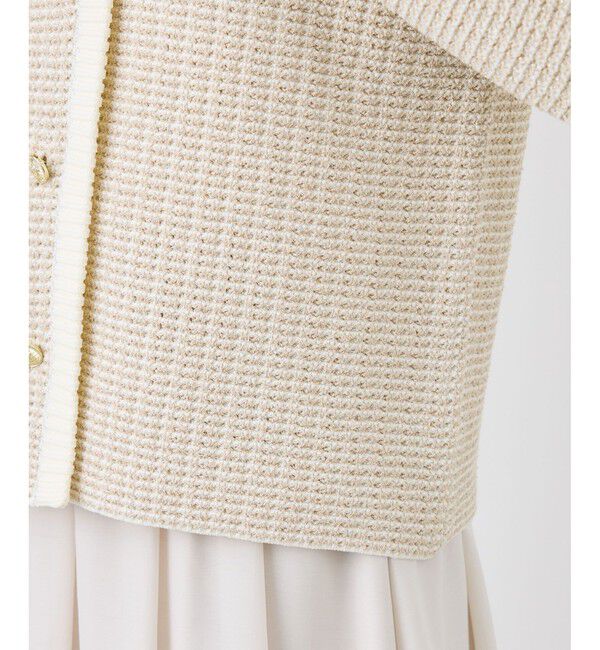 Rope&rsquo;Picnic「ゴールドボタンサマーツイードカーディジャケット」|カーディガン|