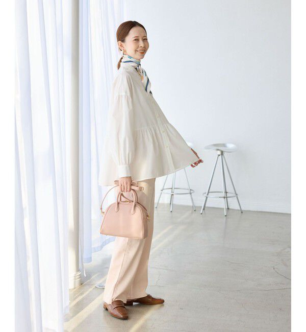 Rope&rsquo;Picnic「【花粉ガード・防シワ】ギャザーシャツブラウス」|シャツ・ブラウス|