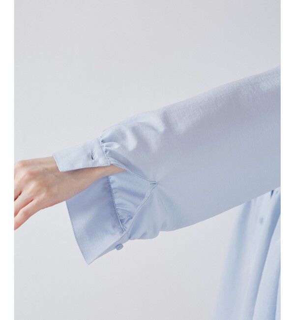 Rope&rsquo;Picnic「【UVケア・防シワ】羽織れるピンタックデザインペプラムシャツ」|シャツ・ブラウス|