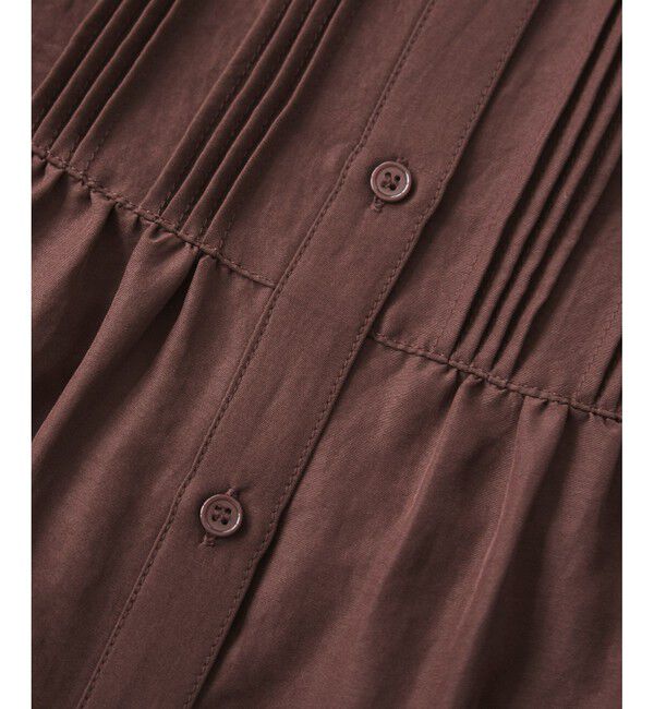 Rope&rsquo;Picnic「【UVケア・防シワ】羽織れるピンタックデザインペプラムシャツ」|シャツ・ブラウス|