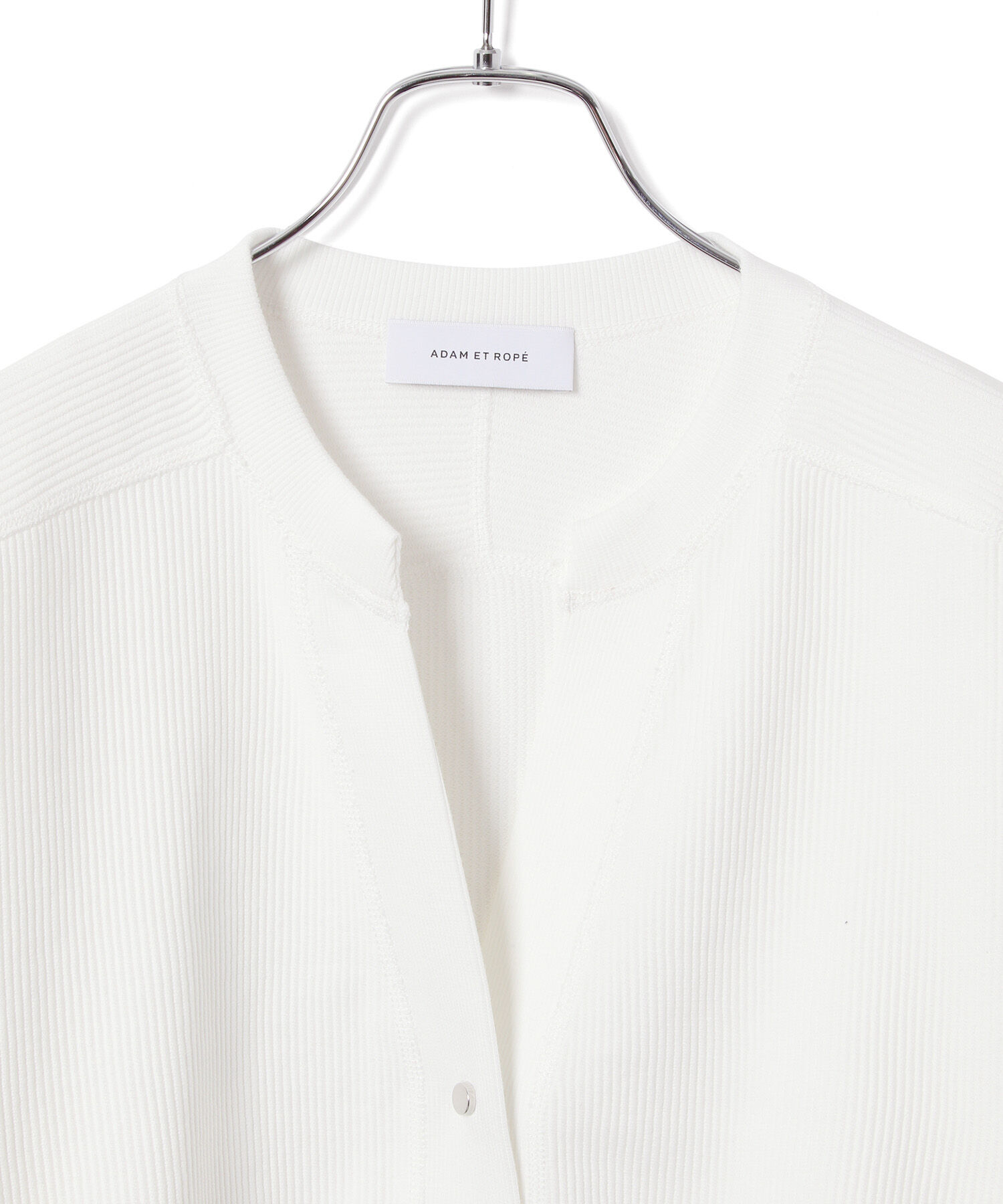 ADAM ET ROPE'「【サステナブル】キーネックスナップカーディガン」|カーディガン|