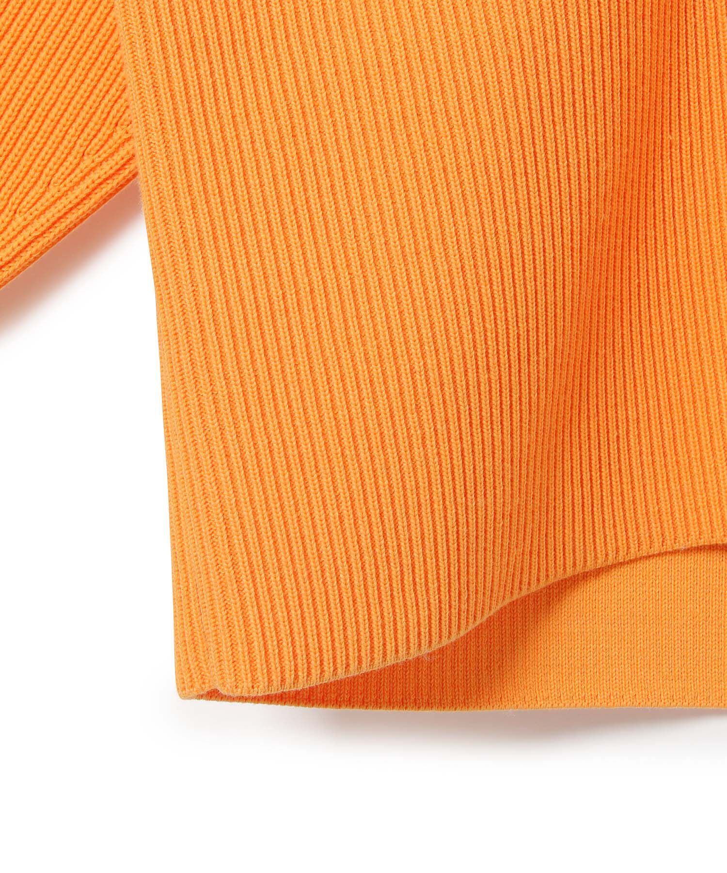 ADAM ET ROPE'「オーガニックコットンキーネックフォルムカーディガン」|カーディガン|