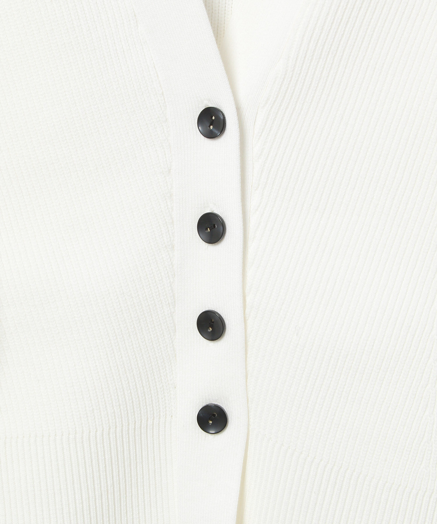 ADAM ET ROPE'「オーガニックコットンキーネックフォルムカーディガン」|カーディガン|