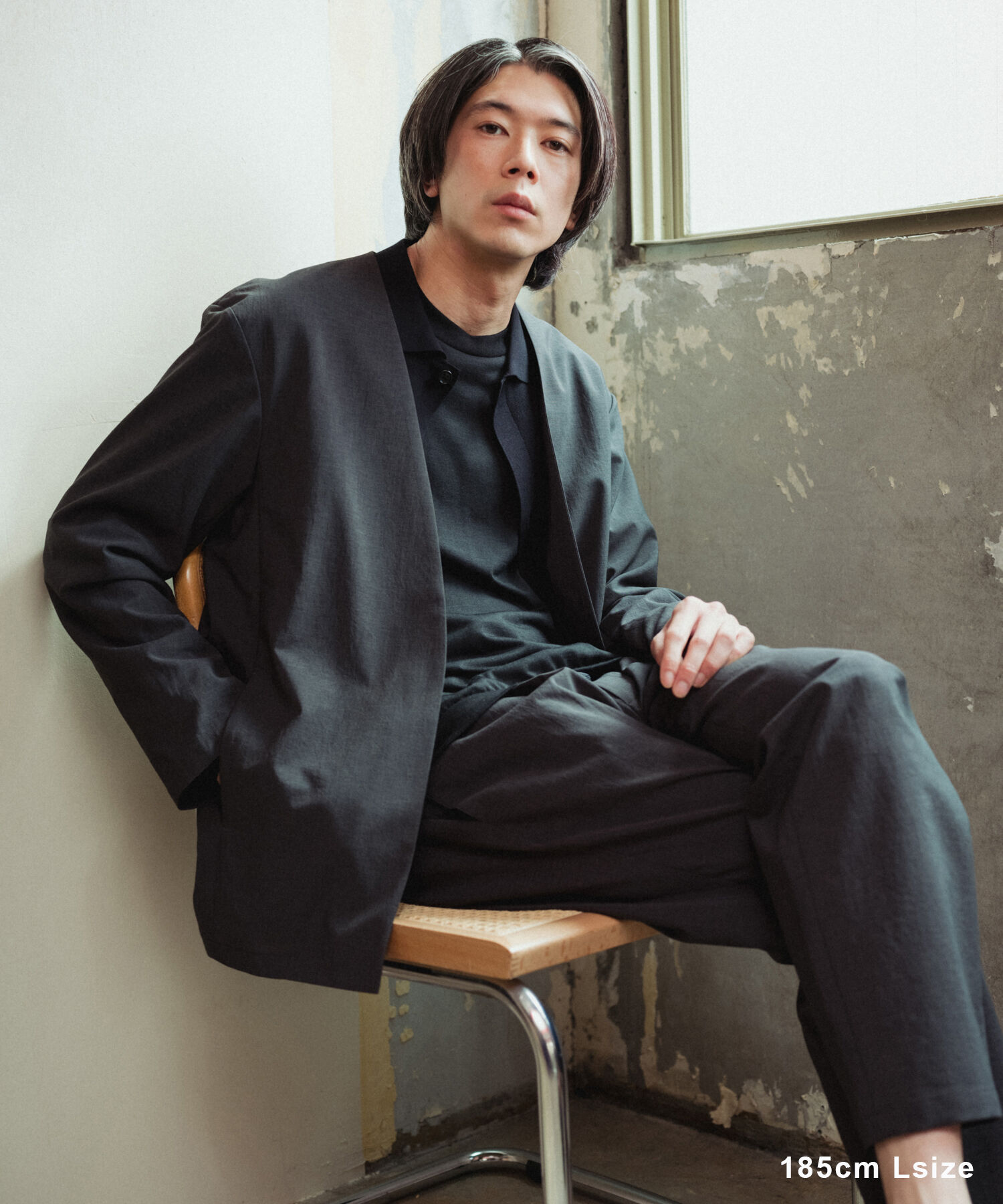 ADAM ET ROPE'「【RIRANCHA/リランチェ】ノーカラージャケット セットアップ / 速乾 / 冷感 / イージーケア / ユニセックス」|スーツ|