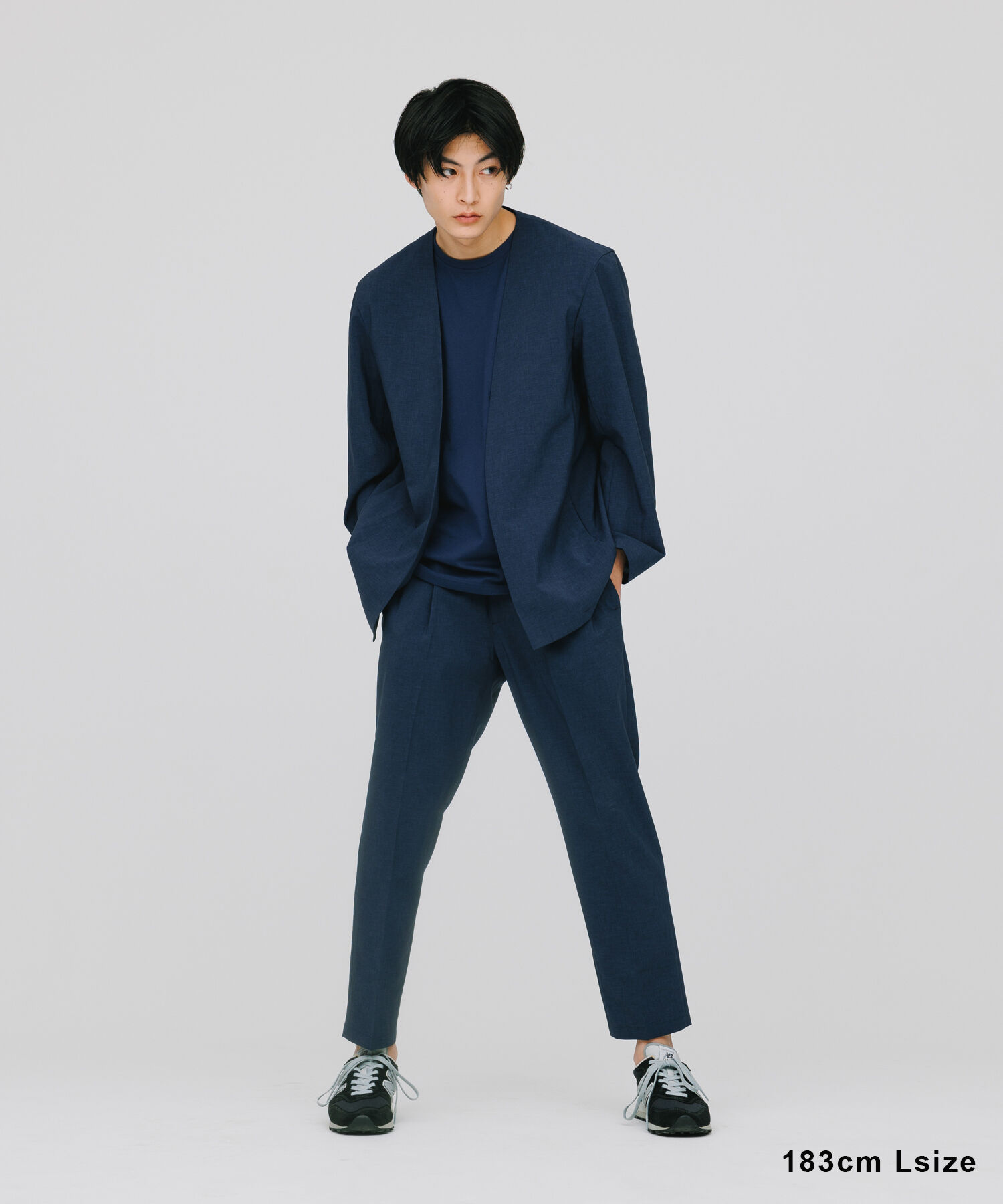 ADAM ET ROPE'「【RIRANCHA/リランチェ】ノーカラージャケット セットアップ / 速乾 / 冷感 / イージーケア / ユニセックス」|スーツ|