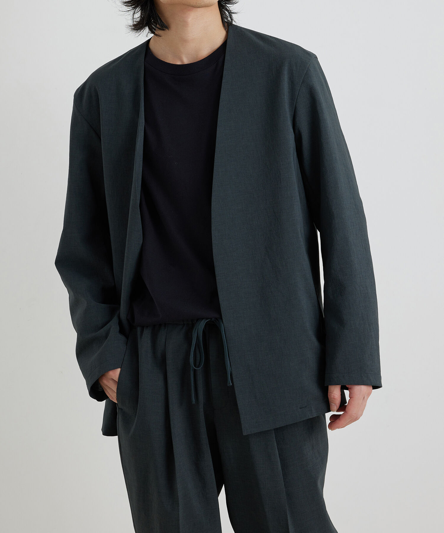 ADAM ET ROPE'「【RIRANCHA/リランチェ】ノーカラージャケット セットアップ / 速乾 / 冷感 / イージーケア / ユニセックス」|スーツ|