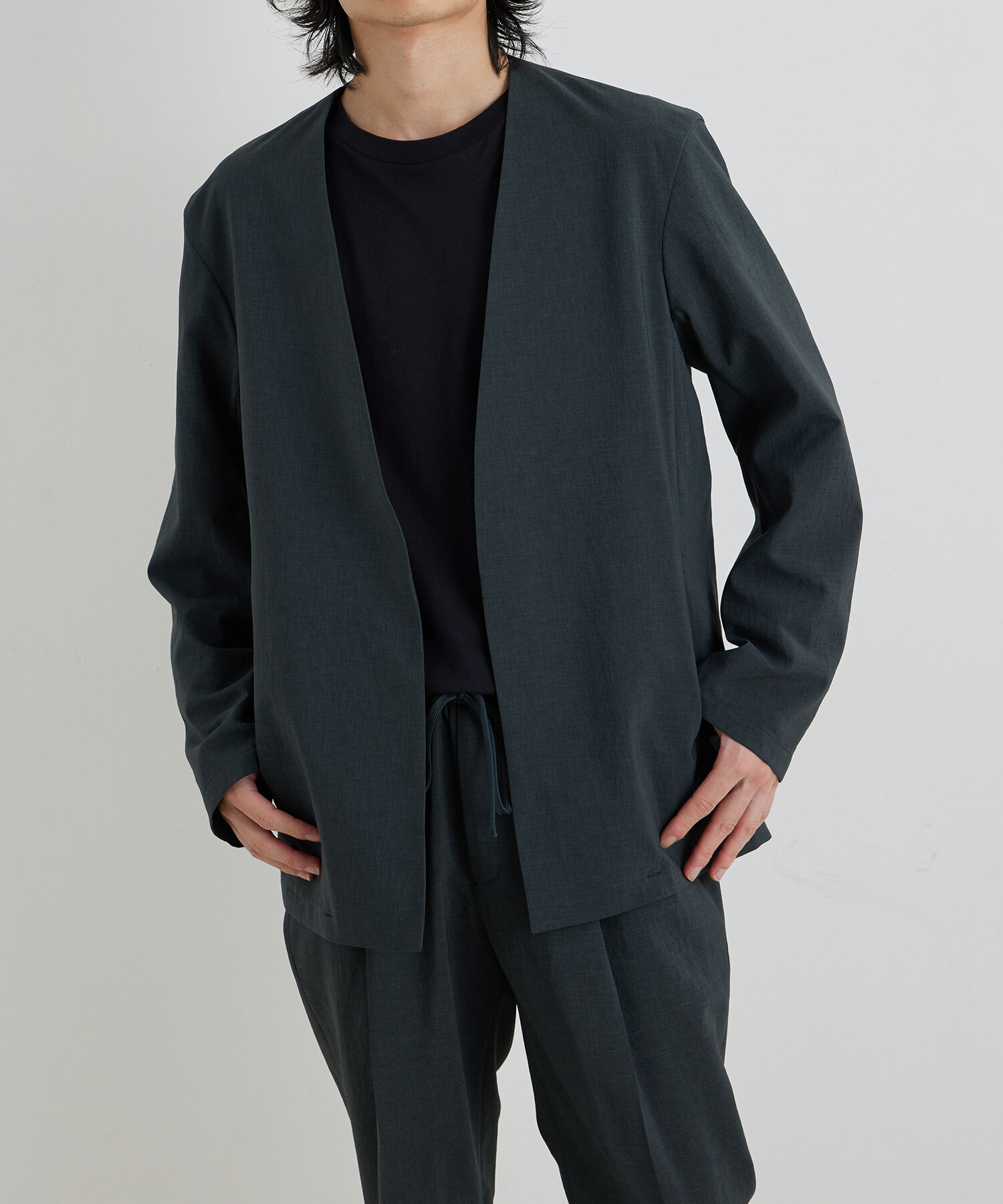 ADAM ET ROPE'「【RIRANCHA/リランチェ】ノーカラージャケット セットアップ / 速乾 / 冷感 / イージーケア / ユニセックス」|スーツ|