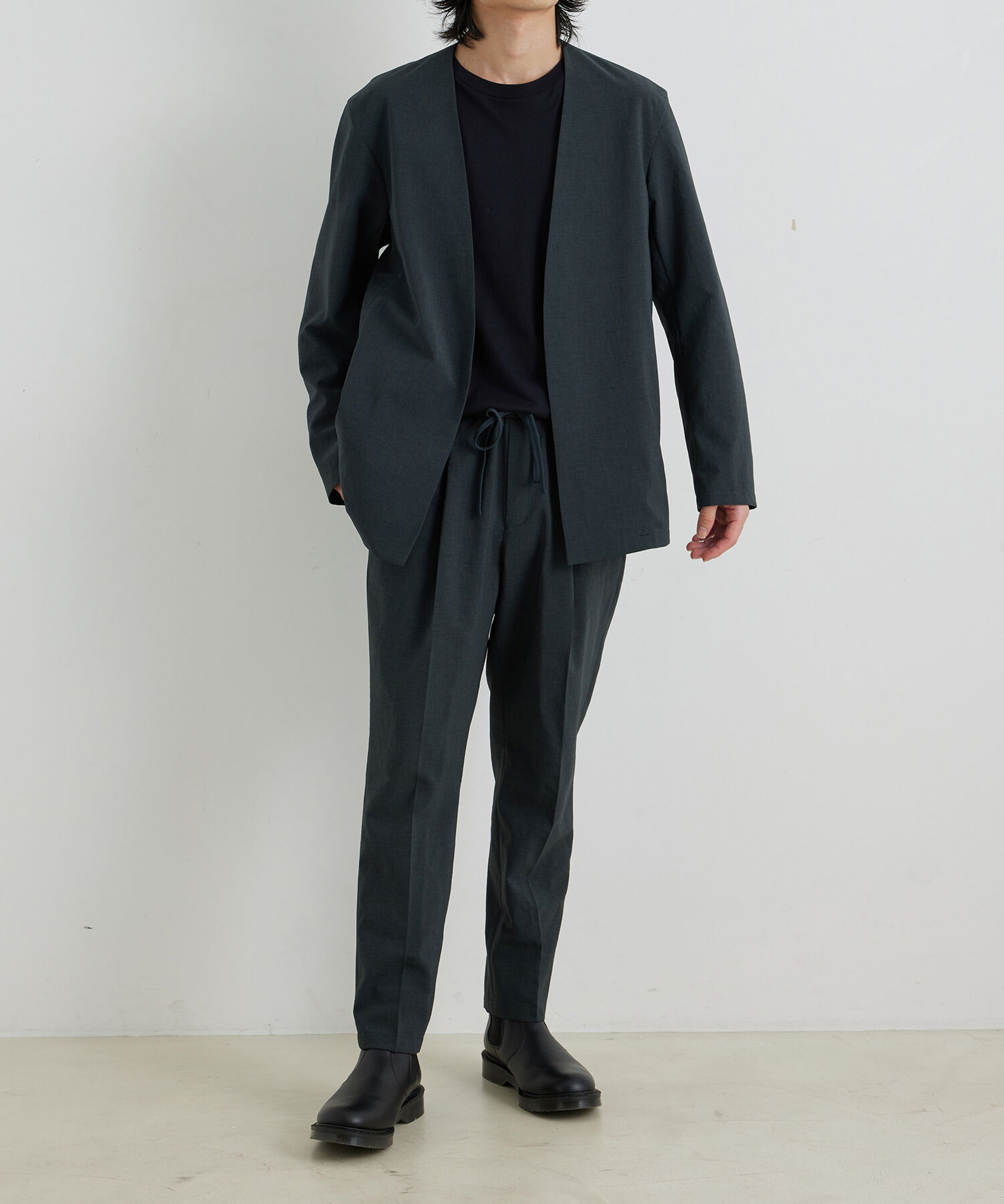 ADAM ET ROPE'「【RIRANCHA/リランチェ】ノーカラージャケット セットアップ / 速乾 / 冷感 / イージーケア / ユニセックス」|スーツ|