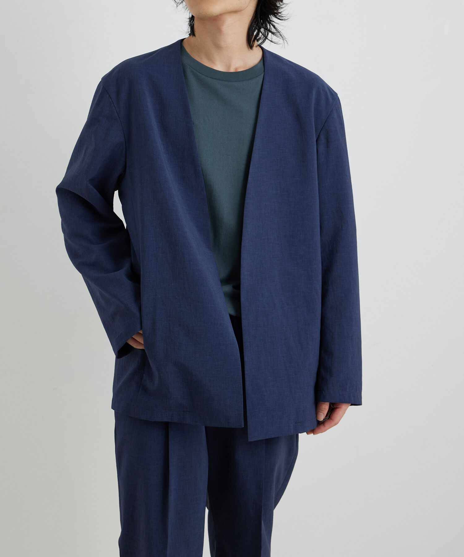 ADAM ET ROPE'「【RIRANCHA/リランチェ】ノーカラージャケット セットアップ / 速乾 / 冷感 / イージーケア / ユニセックス」|スーツ|