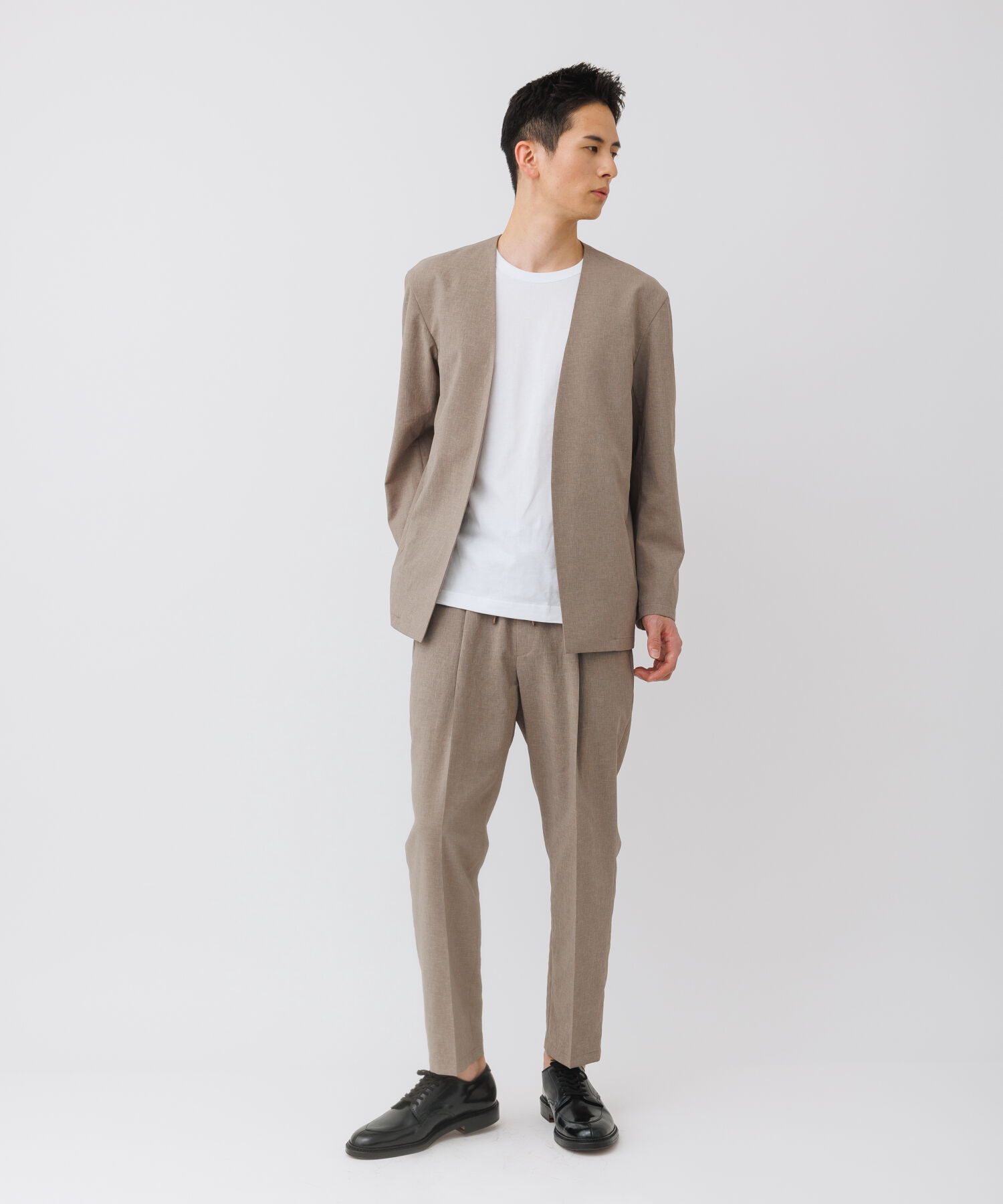 ADAM ET ROPE'「【RIRANCHA/リランチェ】ノーカラージャケット セットアップ / 速乾 / 冷感 / イージーケア / ユニセックス」|スーツ|