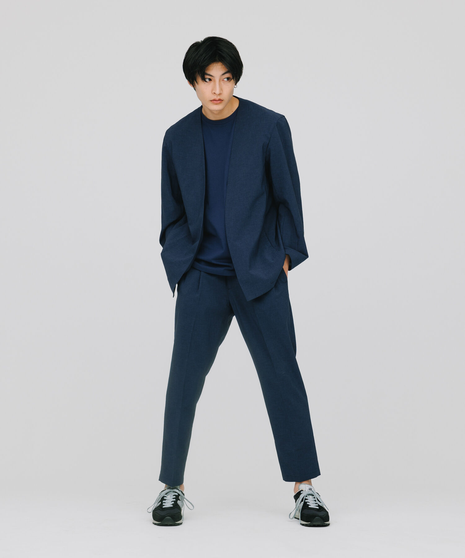 ADAM ET ROPE'「【RIRANCHA/リランチェ】ノーカラージャケット セットアップ / 速乾 / 冷感 / イージーケア / ユニセックス」|スーツ|