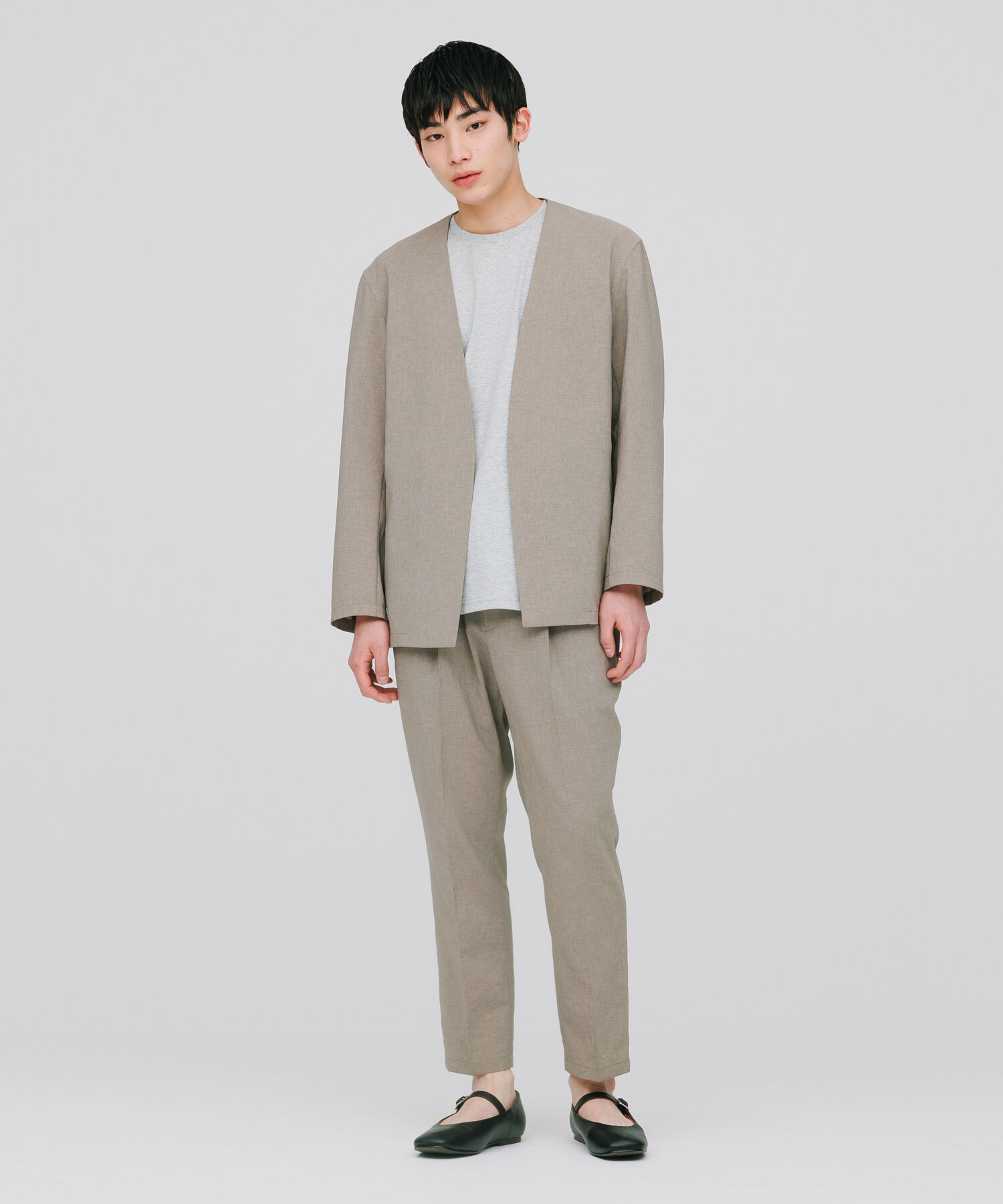 ADAM ET ROPE'「【RIRANCHA/リランチェ】ノーカラージャケット セットアップ / 速乾 / 冷感 / イージーケア / ユニセックス」|スーツ|