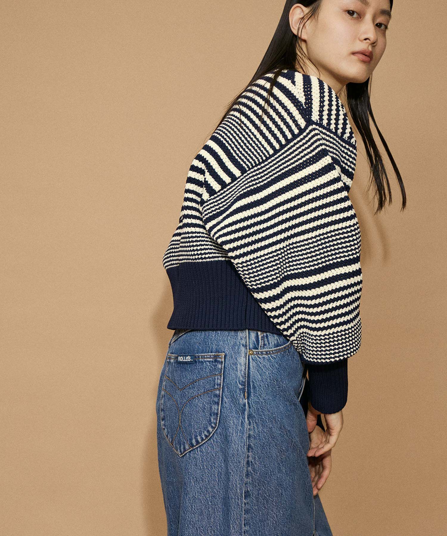 ADAM ET ROPE'「【WEB限定・一部公式サイト限定カラー】パターンニットカーディガン」|カーディガン|