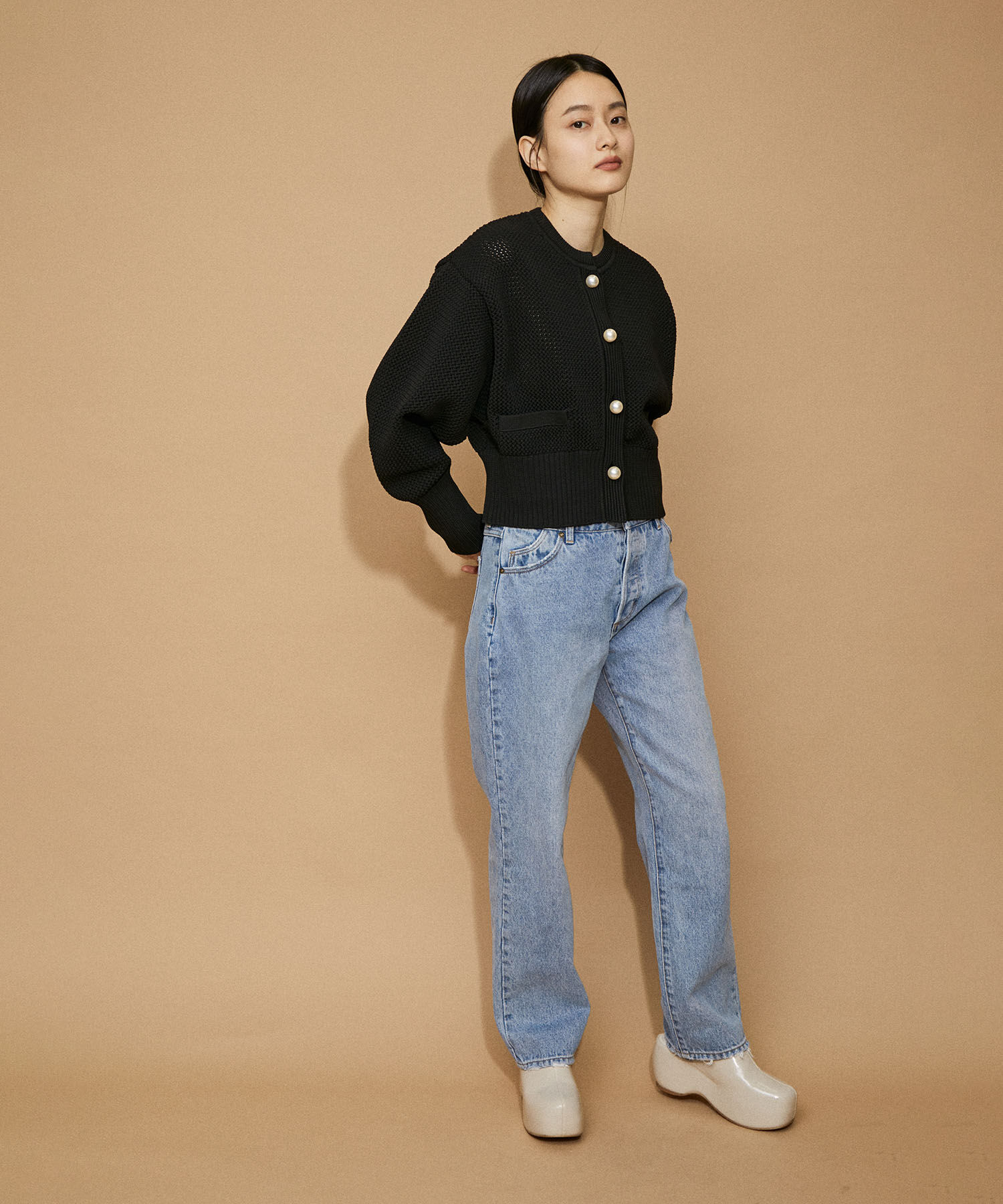 ADAM ET ROPE'「【WEB限定・一部公式サイト限定カラー】パターンニットカーディガン」|カーディガン|