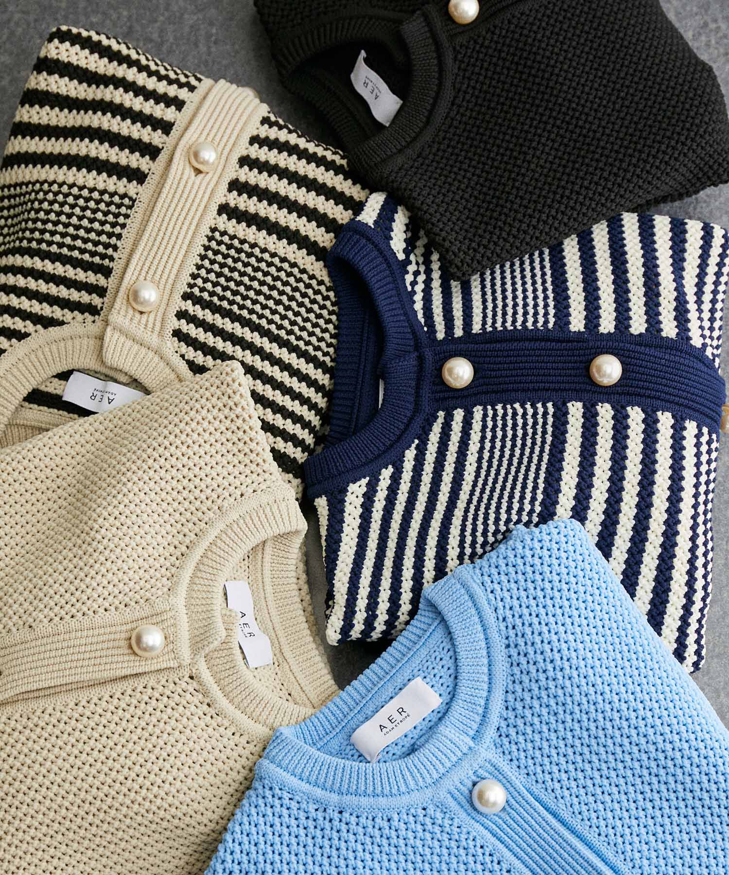 ADAM ET ROPE'「【WEB限定・一部公式サイト限定カラー】パターンニットカーディガン」|カーディガン|