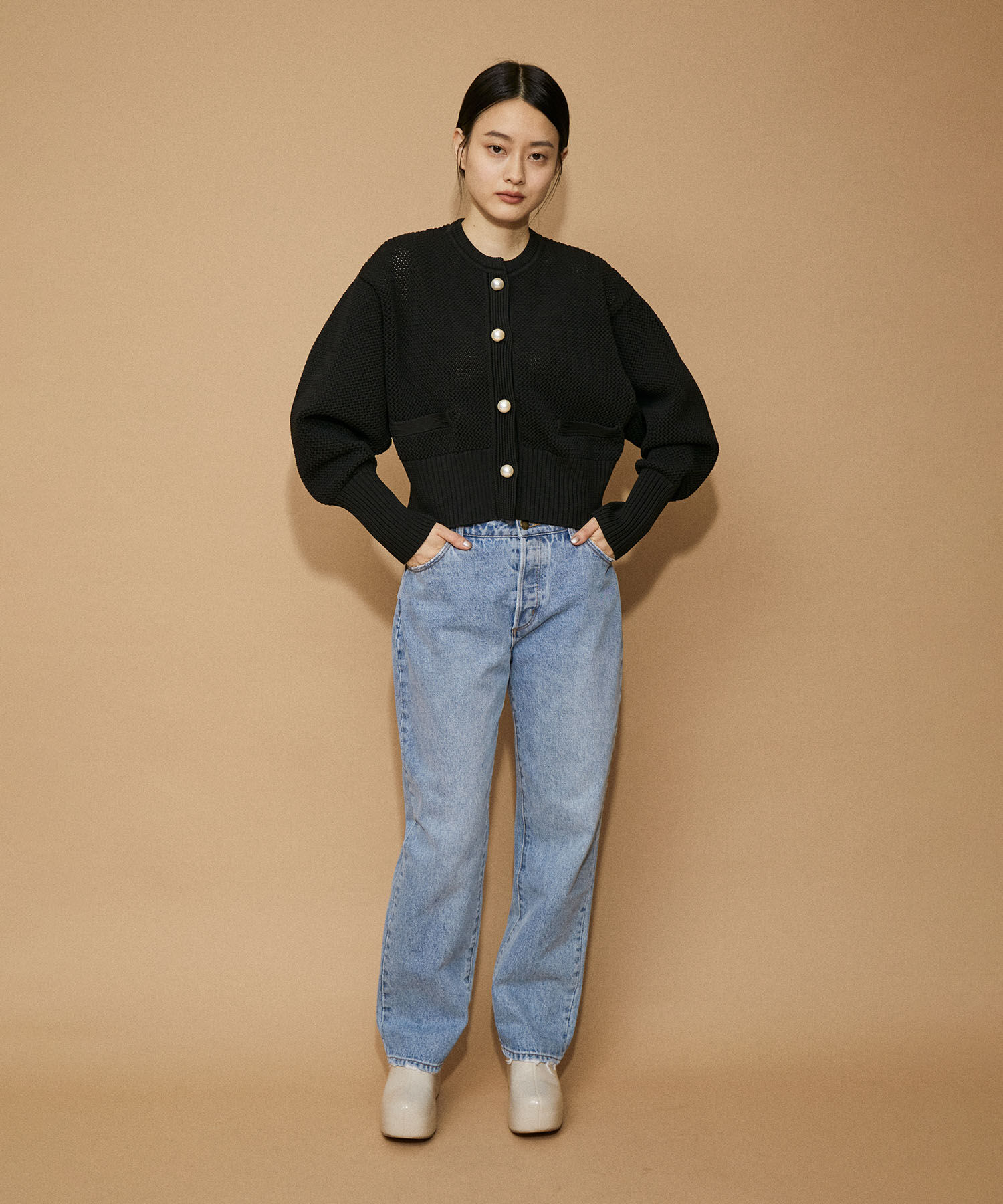 ADAM ET ROPE'「【WEB限定・一部公式サイト限定カラー】パターンニットカーディガン」|カーディガン|