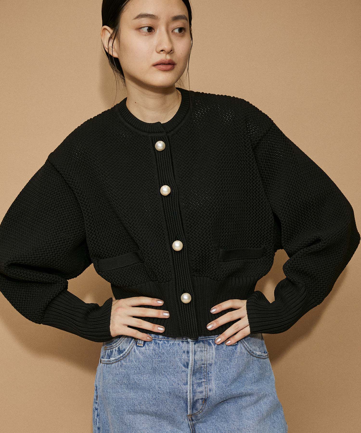 ADAM ET ROPE'「【WEB限定・一部公式サイト限定カラー】パターンニットカーディガン」|カーディガン|