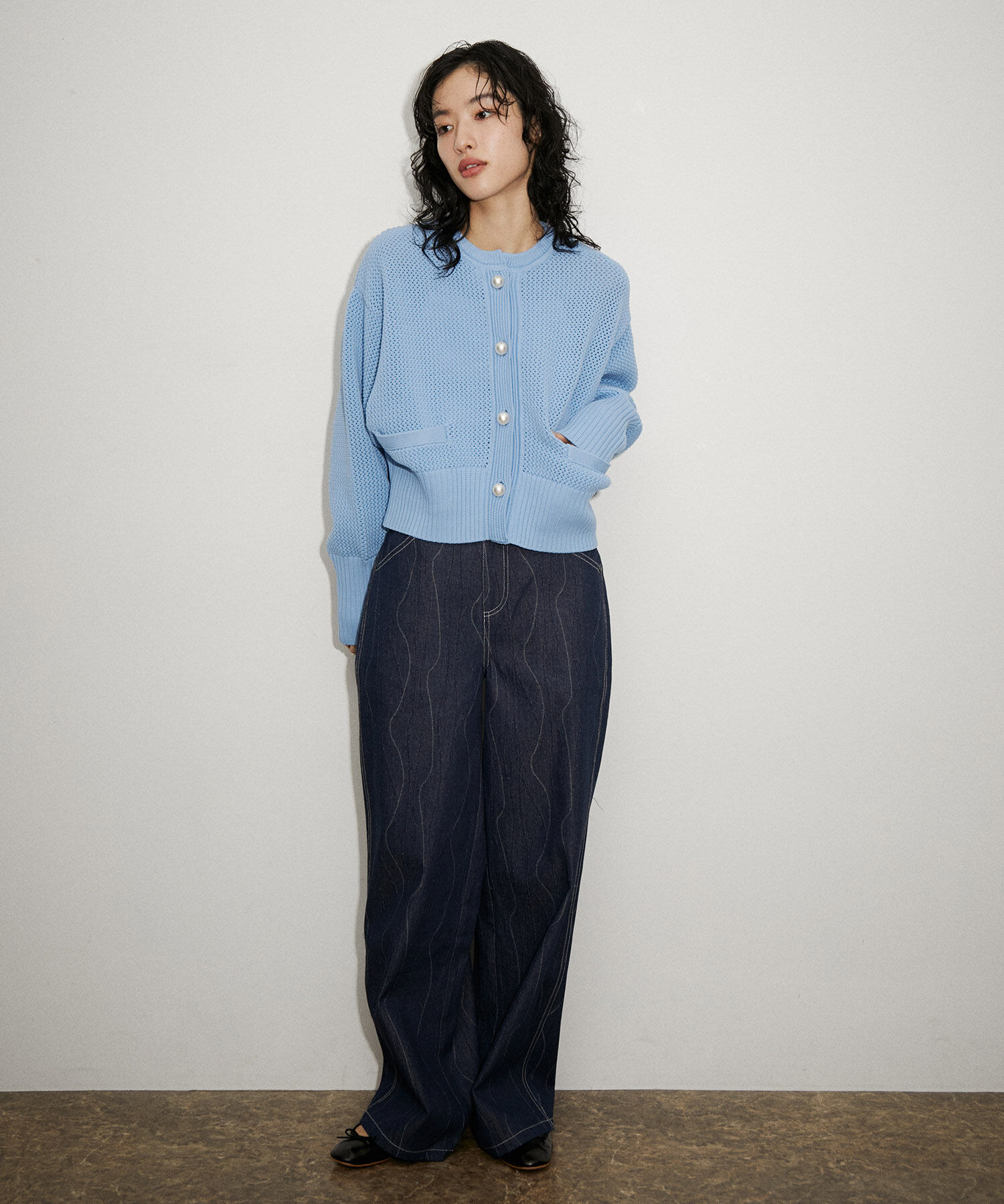 ADAM ET ROPE'「【WEB限定・一部公式サイト限定カラー】パターンニットカーディガン」|カーディガン|