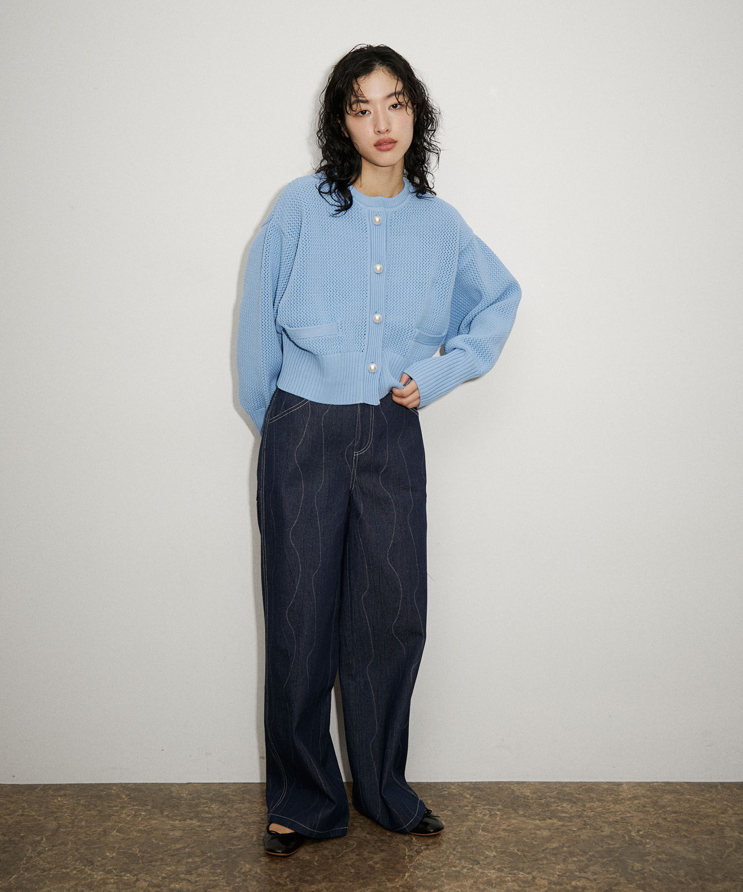 ADAM ET ROPE'「【WEB限定・一部公式サイト限定カラー】パターンニットカーディガン」|カーディガン|