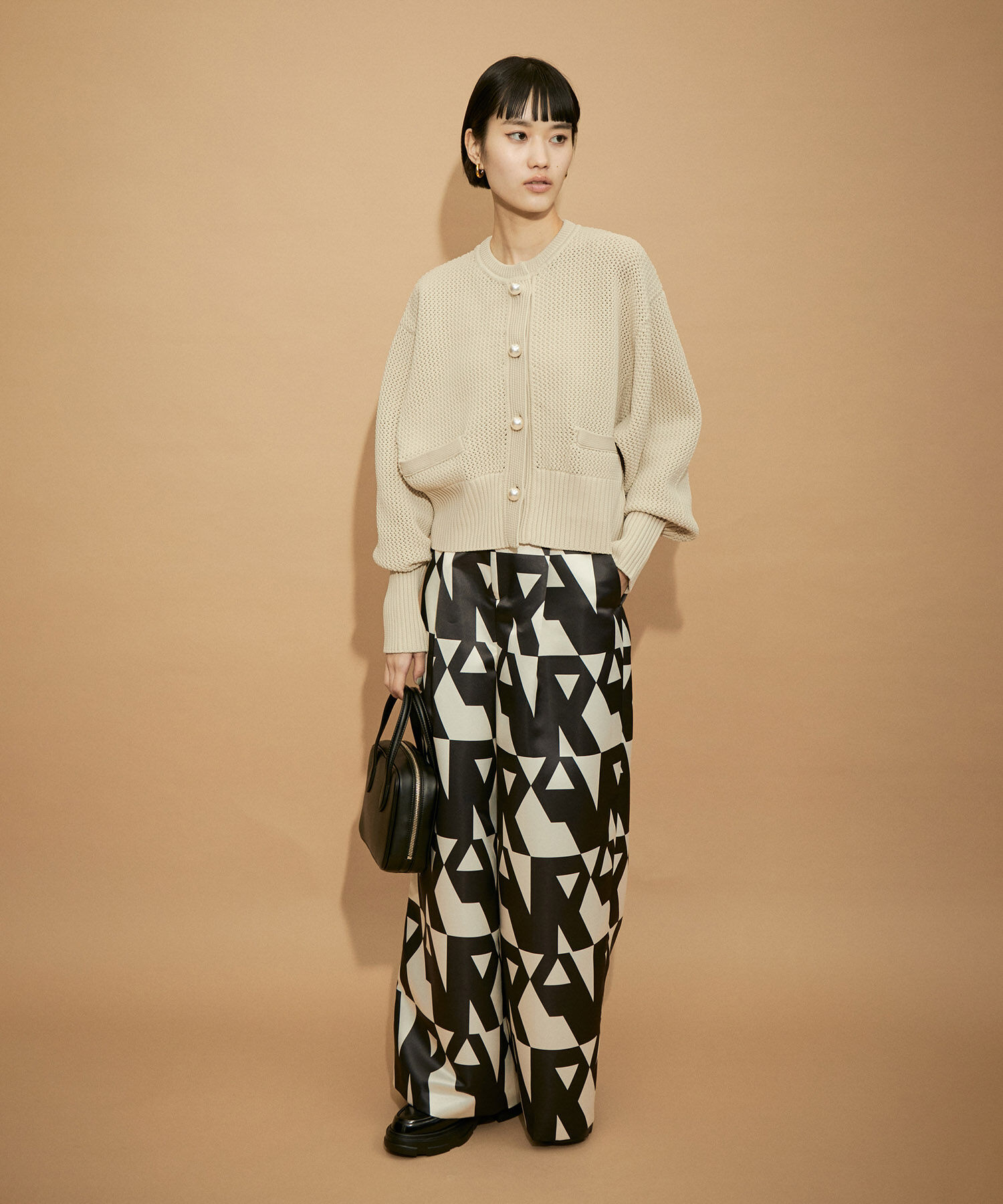 ADAM ET ROPE'「【WEB限定・一部公式サイト限定カラー】パターンニットカーディガン」|カーディガン|