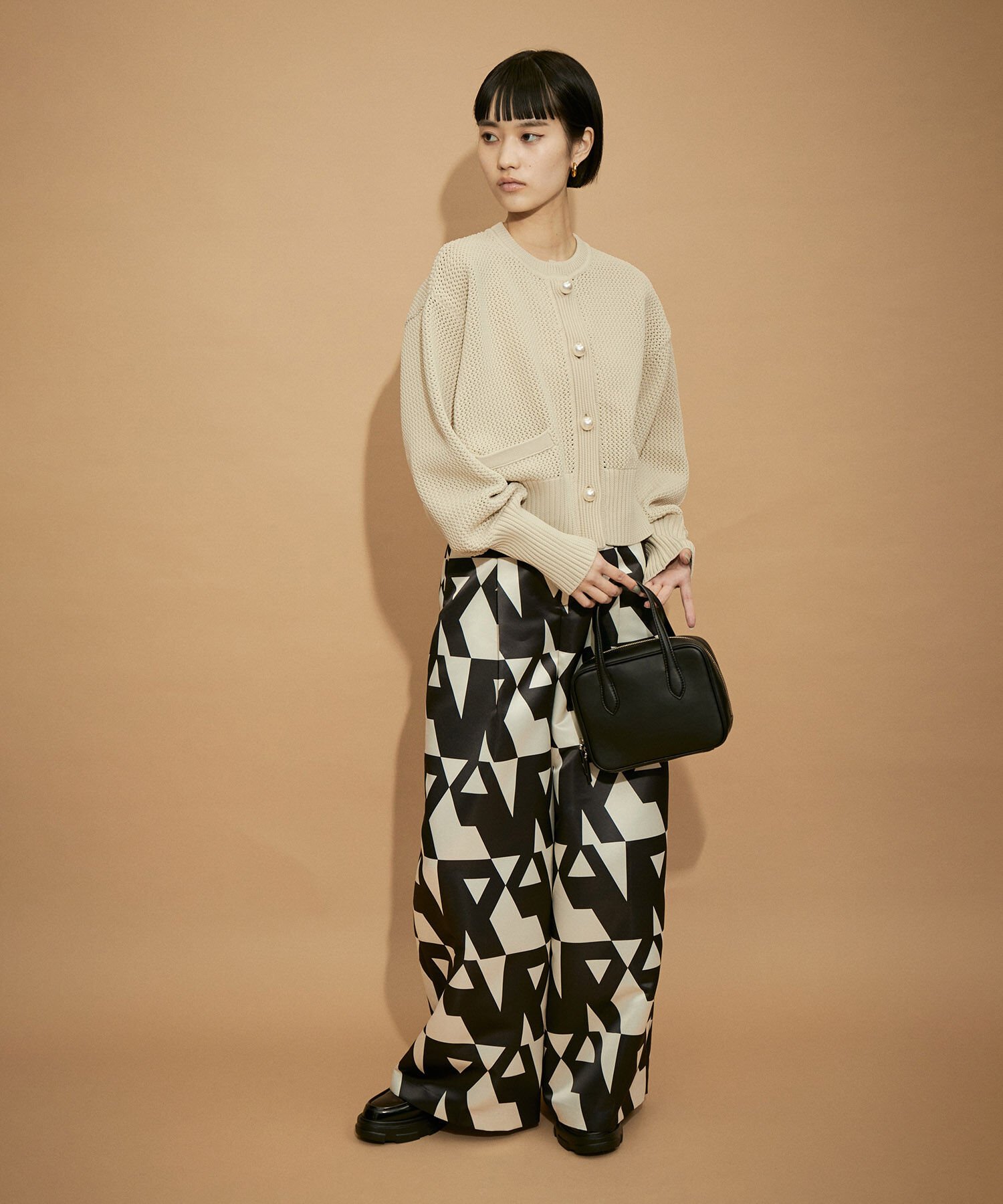 ADAM ET ROPE'「【WEB限定・一部公式サイト限定カラー】パターンニットカーディガン」|カーディガン|