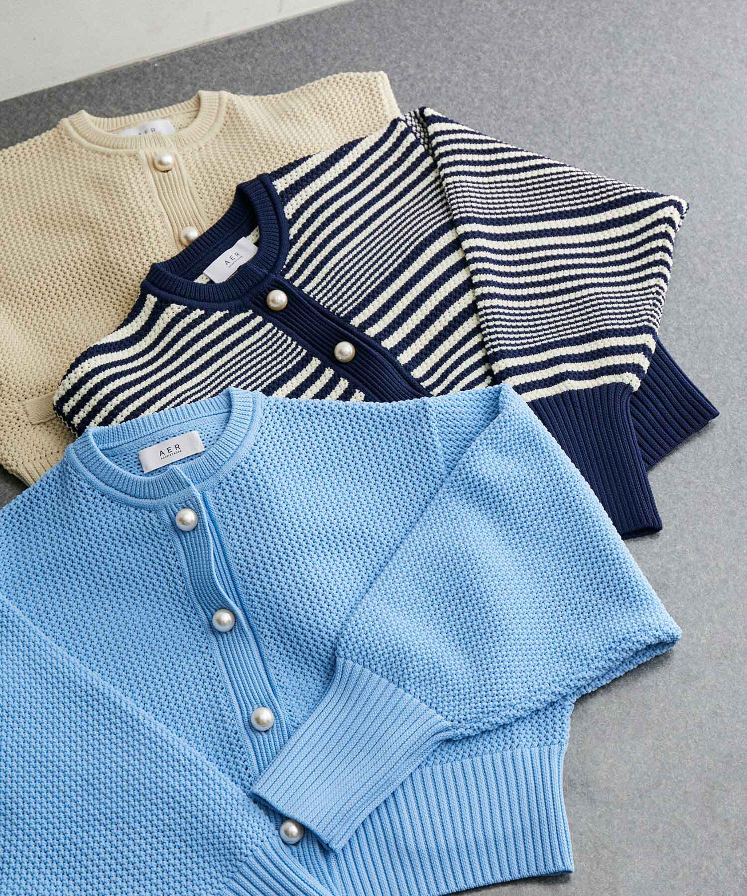 ADAM ET ROPE'「【WEB限定・一部公式サイト限定カラー】パターンニットカーディガン」|カーディガン|