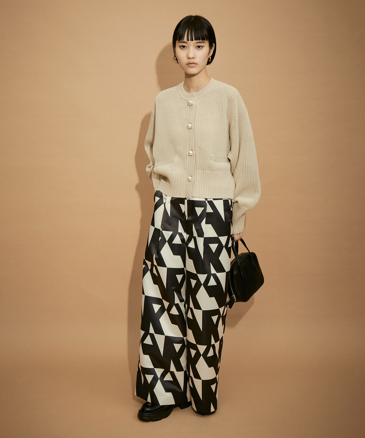 ADAM ET ROPE'「【WEB限定・一部公式サイト限定カラー】パターンニットカーディガン」|カーディガン|