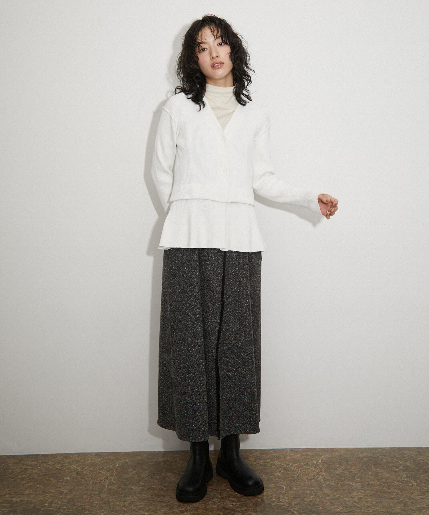 ADAM ET ROPE'「【サステナブル】レングス2WAYカーディガン」|カーディガン|