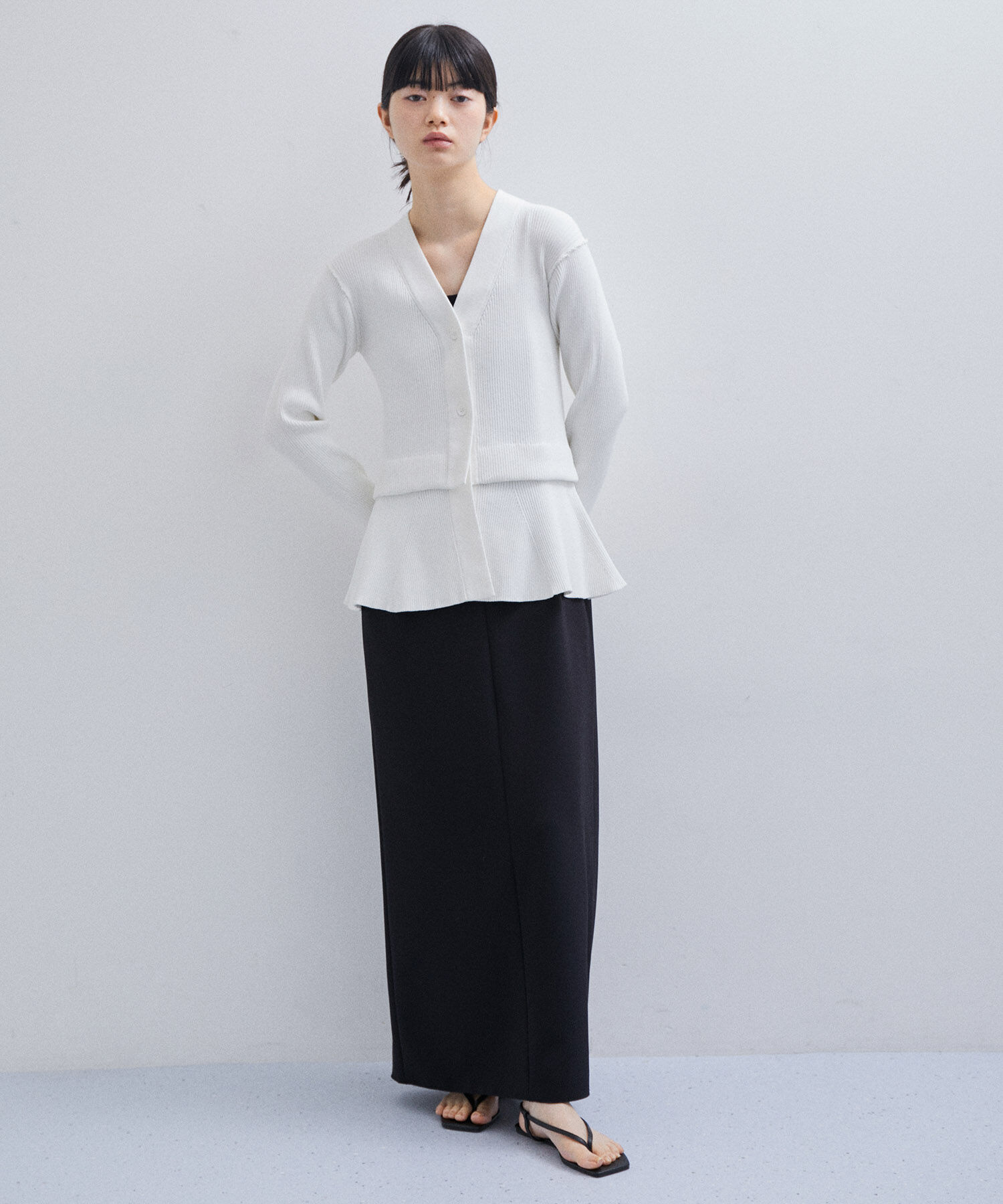 ADAM ET ROPE'「【サステナブル】レングス2WAYカーディガン」|カーディガン|